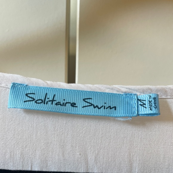 SOLITAIRE women's size medium white eyelet bathing suit cover - Picture 5 of 5